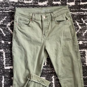 sage green jeans